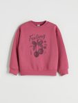 LCW Kids Pink Round Neck Girls Sweatshirt
