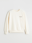 LCW Kids Cream Bicycle Collar Girls Sweatshirt