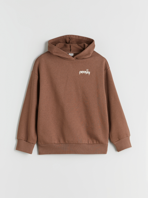 LCW Kids Brown Hooded Sweatshirt for Girls