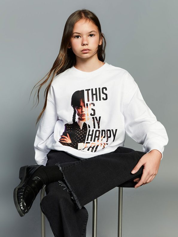 Long Sleeve Minnie Mouse Print T-Shirt for Girls