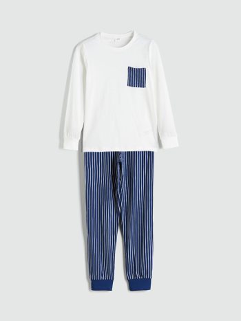LCW Kids Cream Boys' Pajama Set