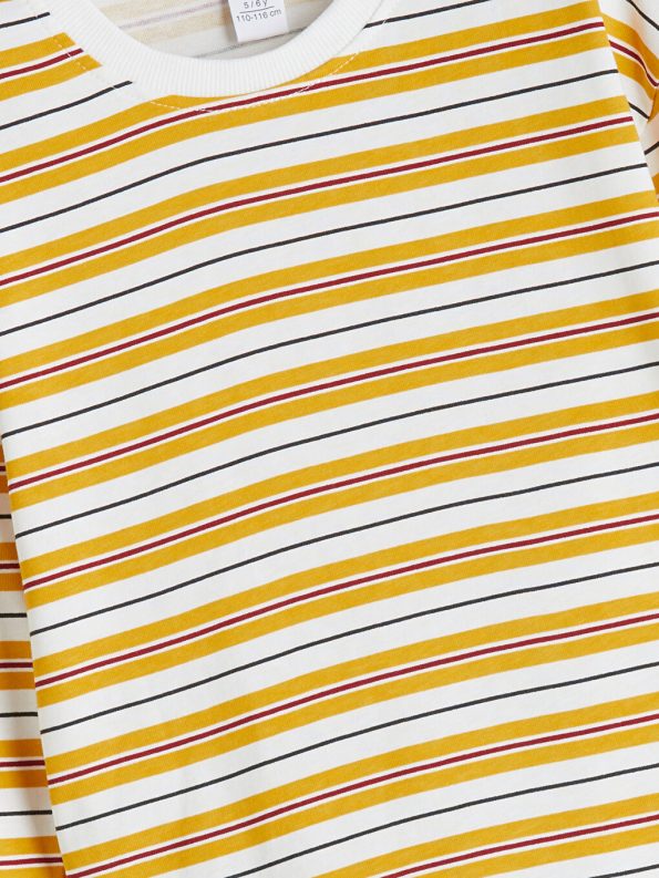 LCW Kids Striped Crew Neck T-Shirt for Boys
