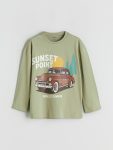 Tiger Print Boys Sweatshirt Set