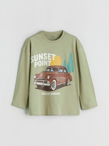 Tiger Print Boys Sweatshirt Set