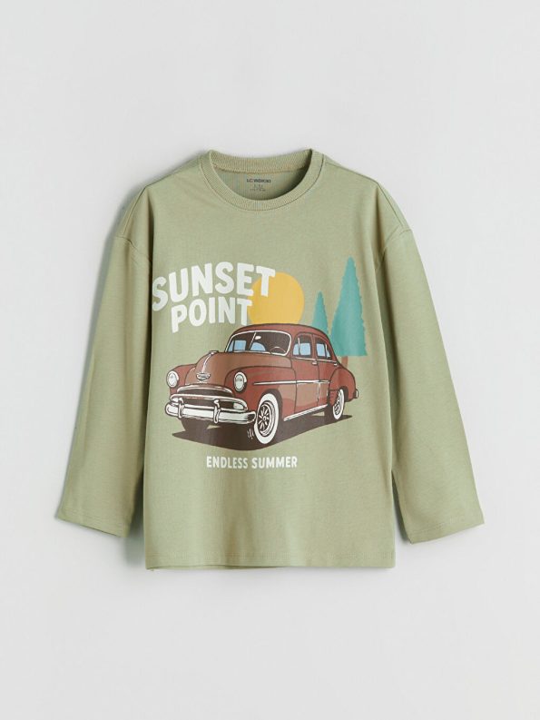 Tiger Print Boys Sweatshirt Set