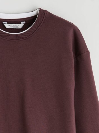 LCW Vision Purple Crew Neck Boys Sweatshirt