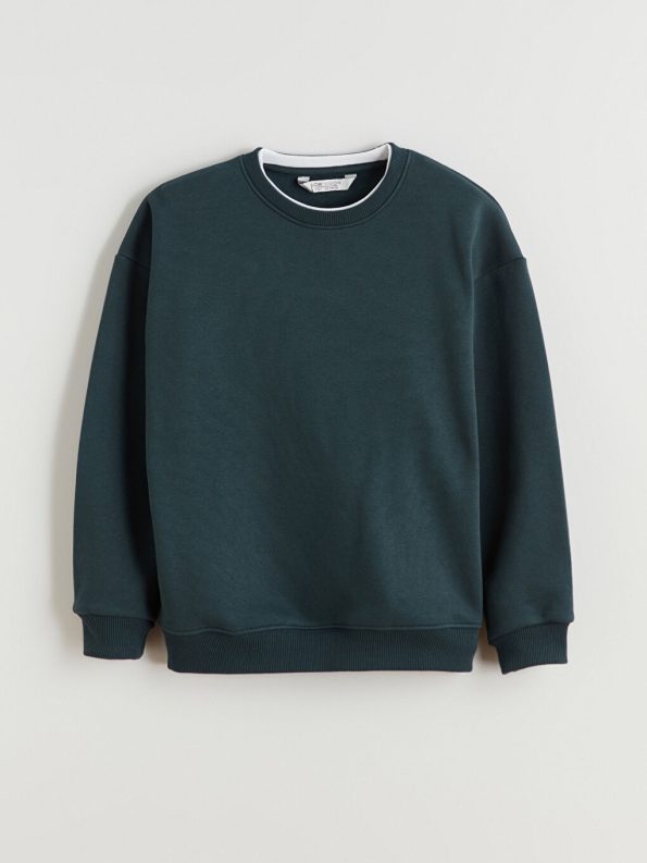 LCW Vision Green Crew Neck Boys Sweatshirt