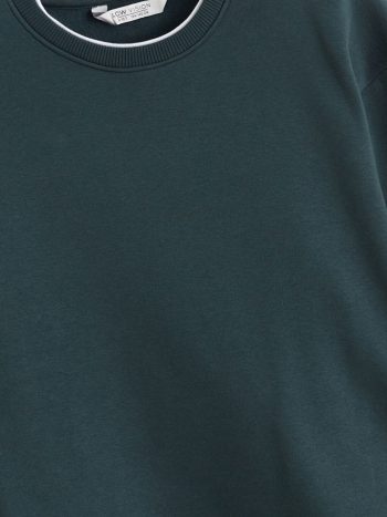LCW Vision Green Crew Neck Boys Sweatshirt