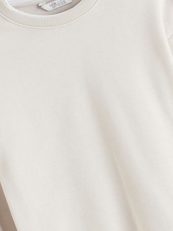 LCW Vision Beige Crew Neck Boys Sweatshirt