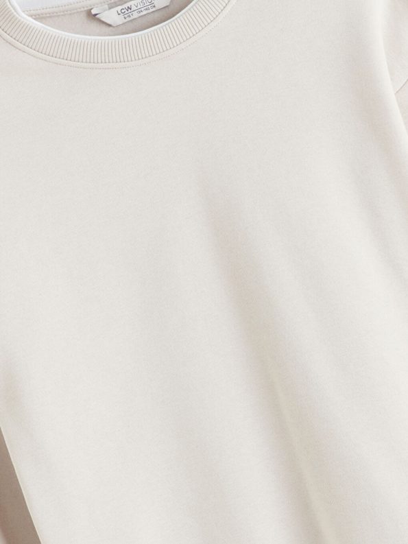 LCW Vision Beige Crew Neck Boys Sweatshirt