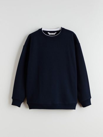 LCW Vision Navy Blue Crew Neck Sweatshirt for Boys