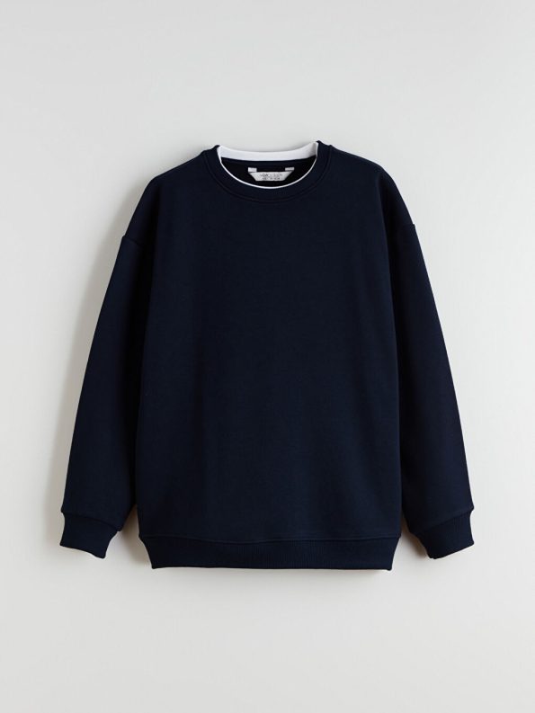 LCW Vision Navy Blue Crew Neck Sweatshirt for Boys