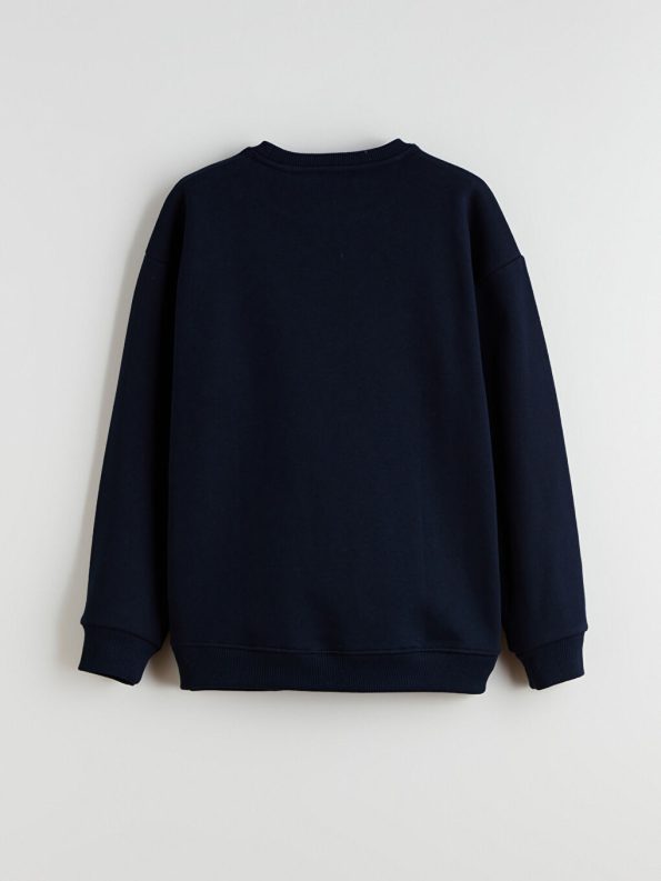LCW Vision Navy Blue Crew Neck Sweatshirt for Boys