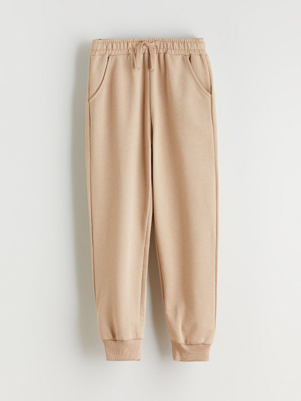 LCW Kids Beige Crew Neck Boys T-Shirt and Sweatpants
