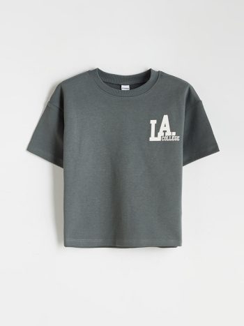 LCW Kids Green Crew Neck Boys T-Shirt and Sweatpants