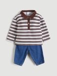 LCW Baby Mixed Polo Collar Boy's T-Shirt and Jean Pants