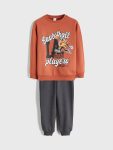 LCW Kids Brown Crew Neck Boys Sweatshirt and Jogger Set