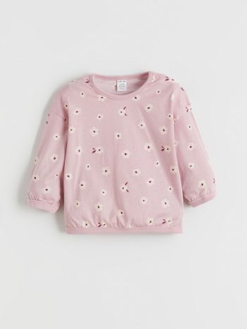 LCW Baby Pink Floral Print Girls Pajama Set