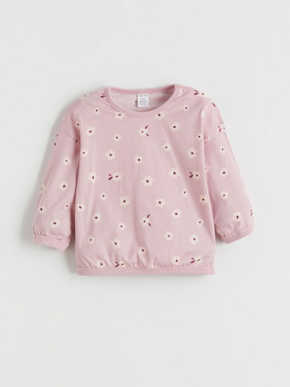LCW Baby Pink Floral Print Girls Pajama Set