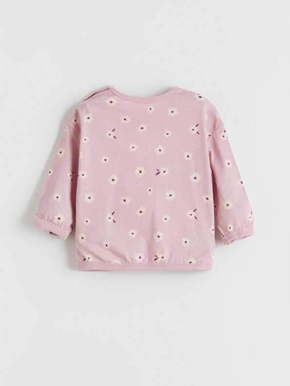 LCW Baby Pink Floral Print Girls Pajama Set