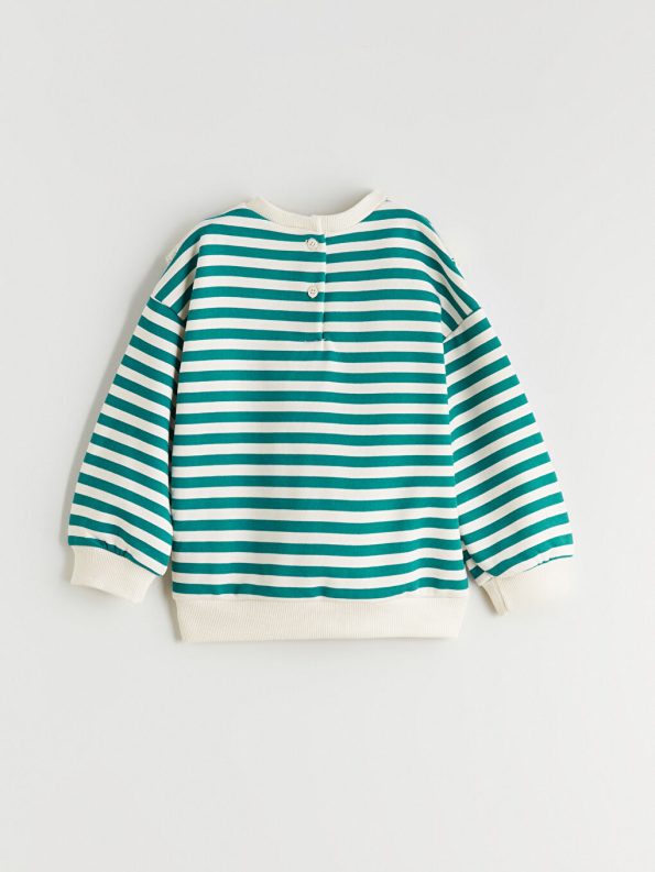 Girls' 2-piece set: striped blouse with wide-leg pants