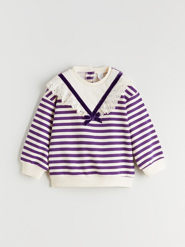 Girls' two-piece set: striped blouse and pants
