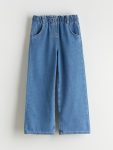LCW Kids Indigo Elastic Waist Wide Leg Girls Jeans