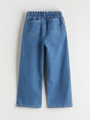 LCW Kids Indigo Elastic Waist Wide Leg Girls Jeans