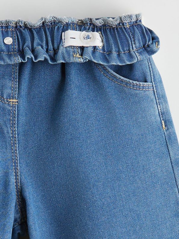 LCW Kids Indigo Elastic Waist Wide Leg Girls Jeans