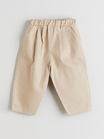 LCW Baby Beige Pleated Baby Boy Pants