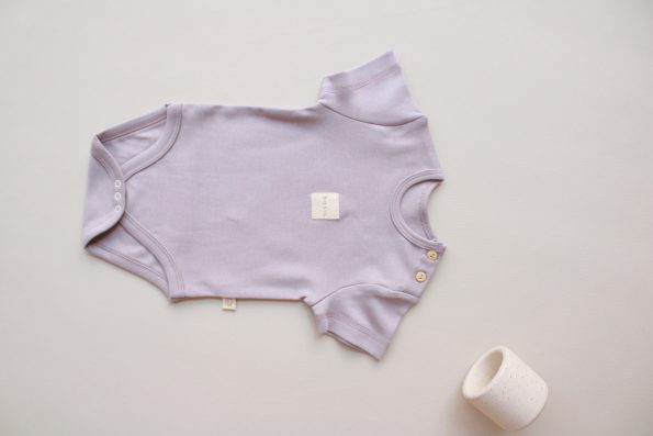 Lilac Basic Short Sleeve Bodysuit