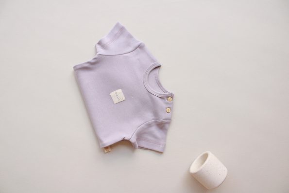 Lilac Basic Short Sleeve Bodysuit