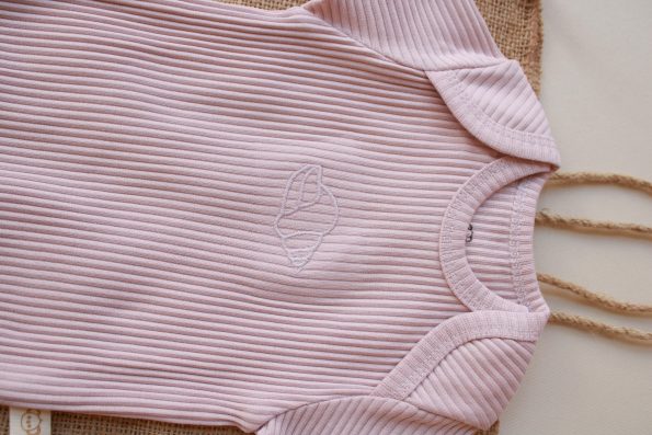 Lilac Ribbed Baby Girl Bodysuit