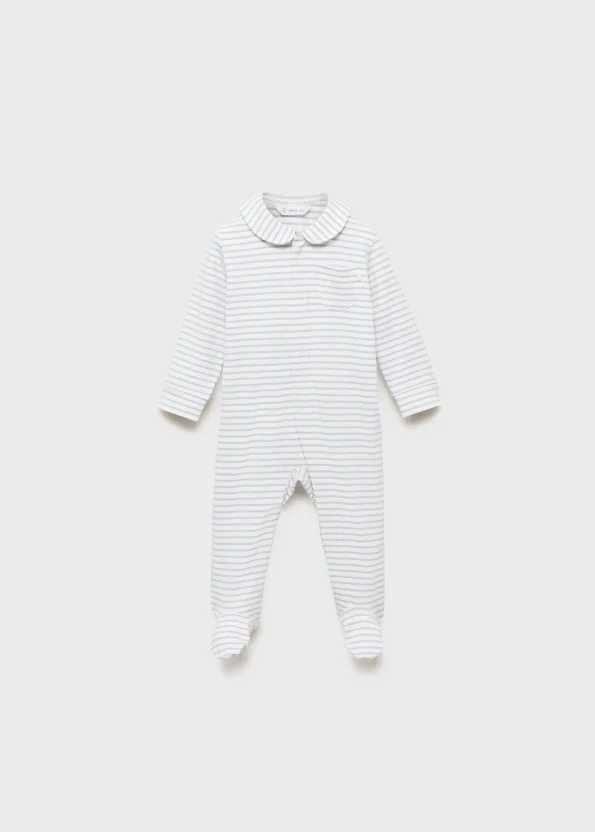 Striped Baby Pajama Bodysuit