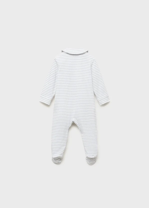 Striped Baby Pajama Bodysuit