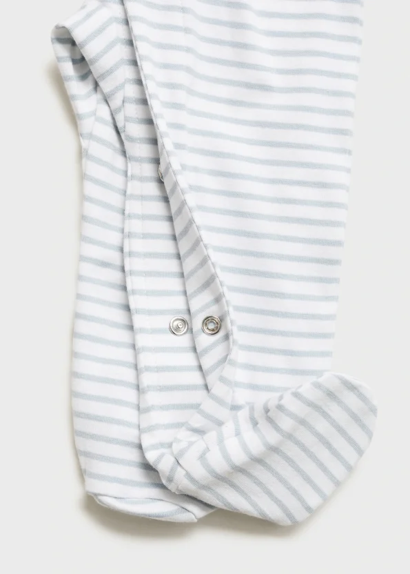 Striped Baby Pajama Bodysuit