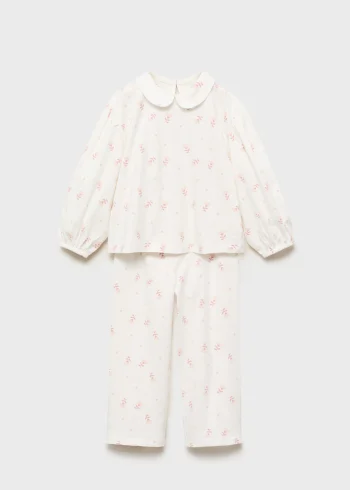 Baby Collar Printed Pajamas