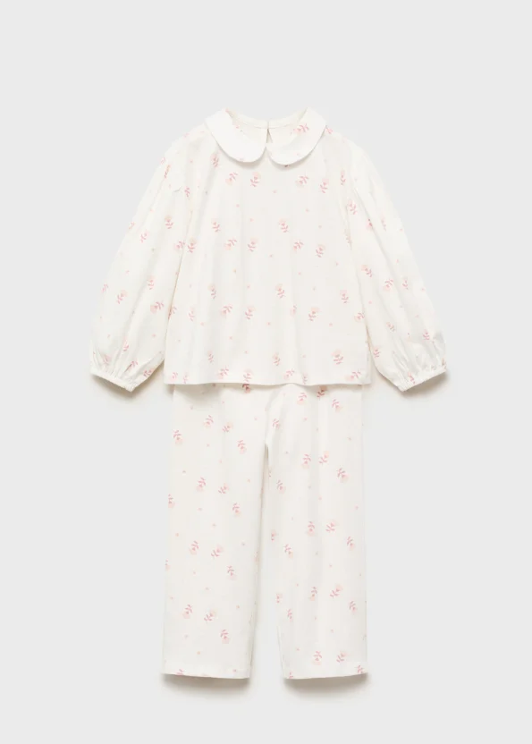 Baby Collar Printed Pajamas