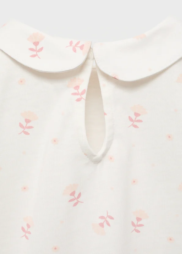 Baby Collar Printed Pajamas