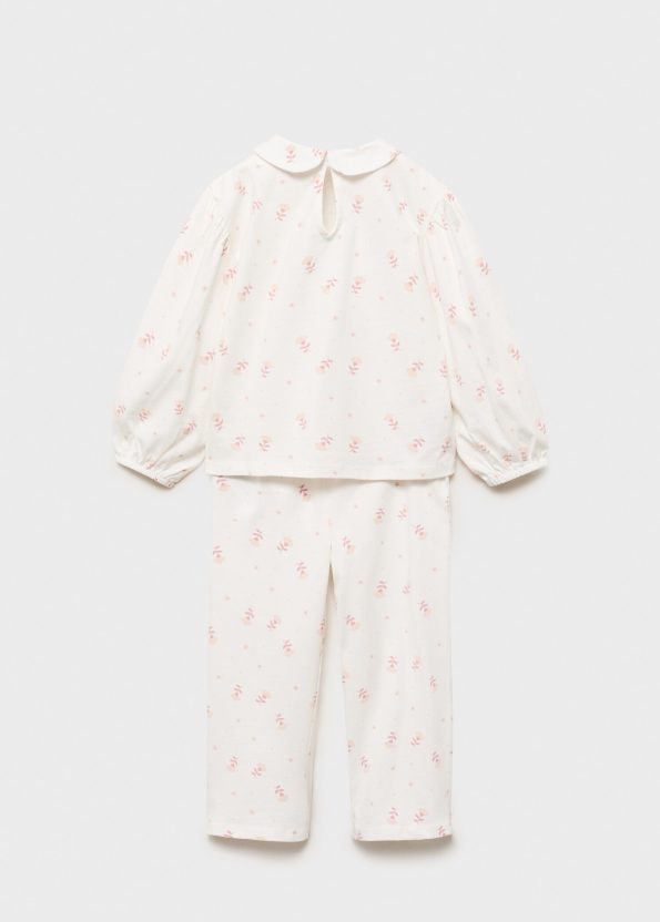 Baby Collar Printed Pajamas