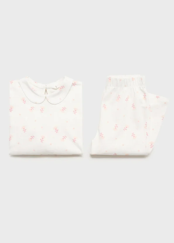Baby Collar Printed Pajamas