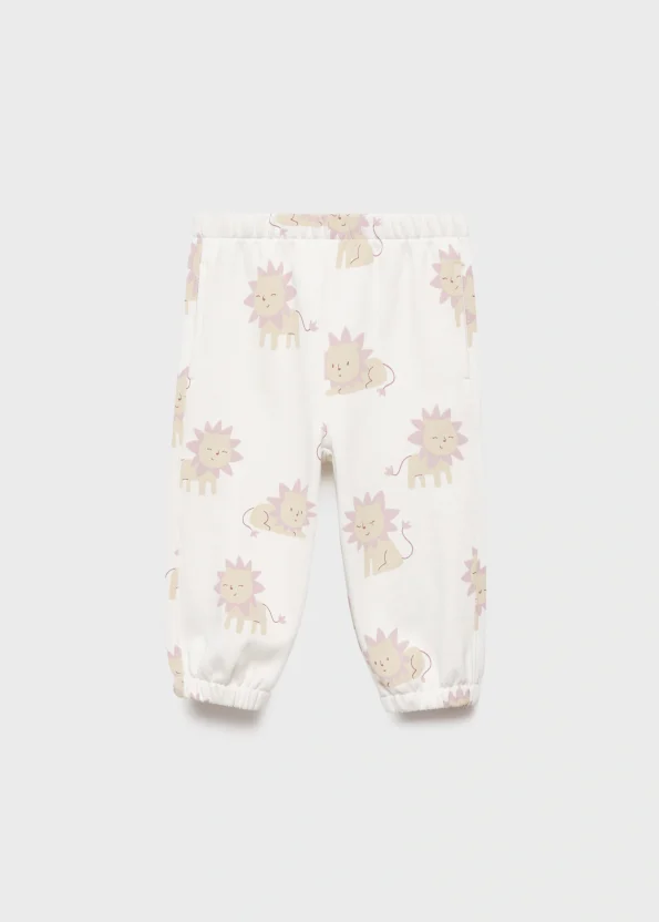 Printed Cotton Jogger Pants