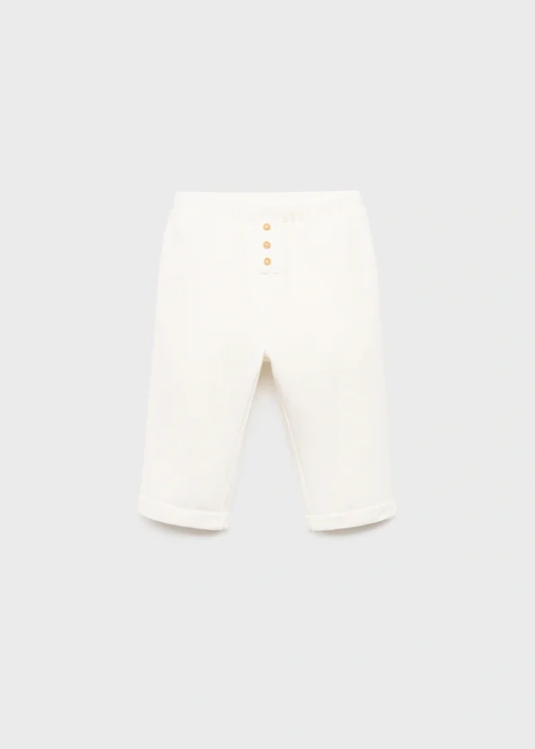 Buttoned Cotton Pants