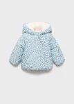 Floral Patterned Faux Fur Anorak