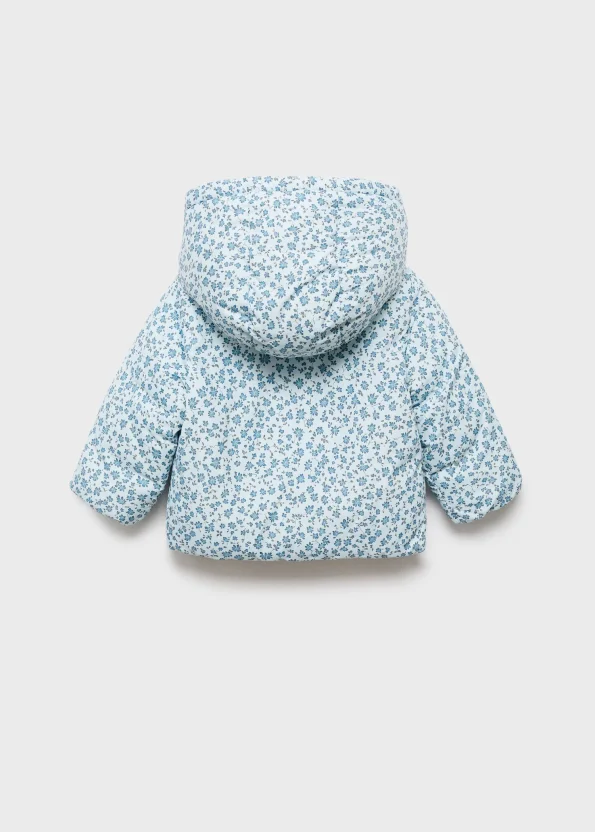 Floral Patterned Faux Fur Anorak