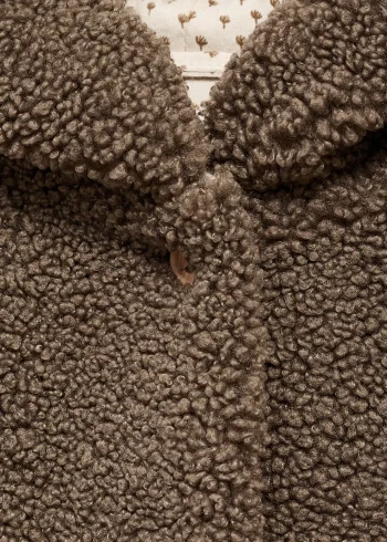 Hooded Faux Fur Coat with Ears