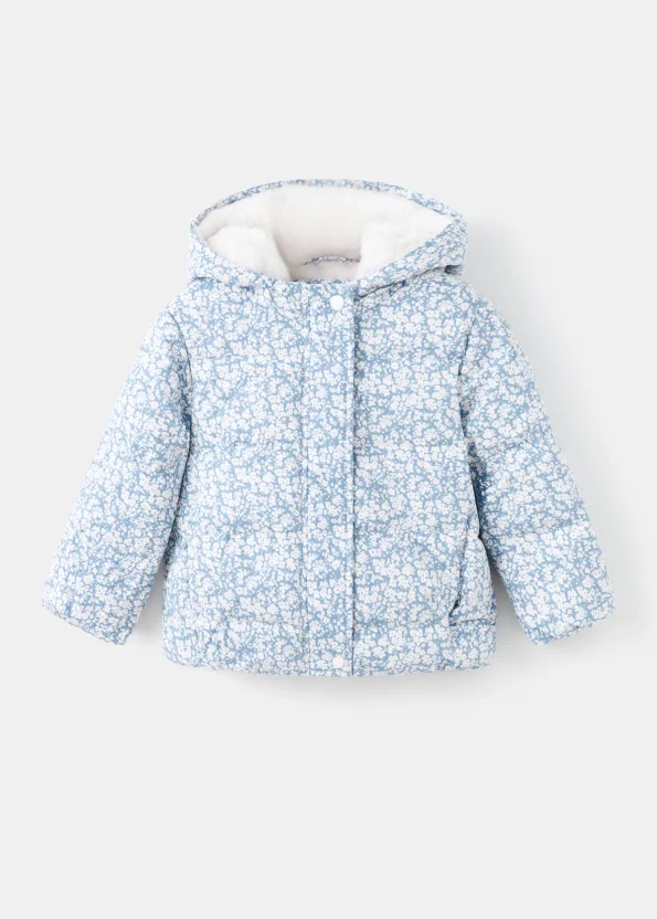 Floral Design Furry Anorak
