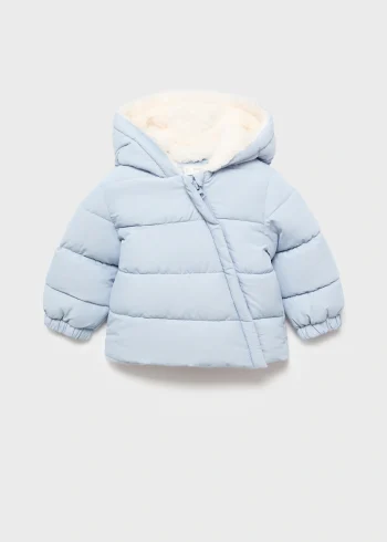 Hooded Anorak with Faux Fur