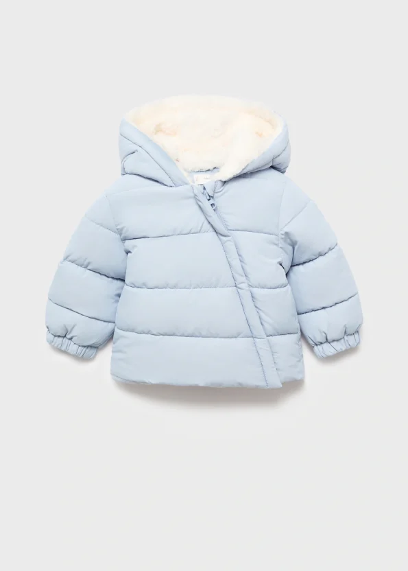 Hooded Anorak with Faux Fur