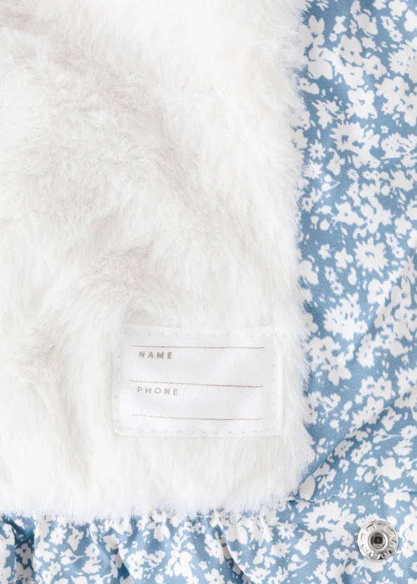 Floral Design Furry Anorak